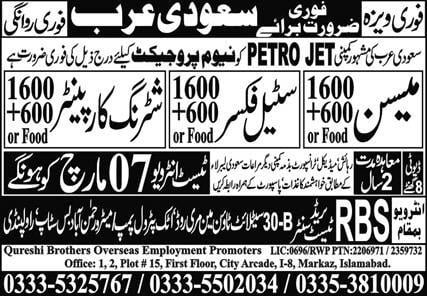 Petrojet company job vacancies in ksa 2024