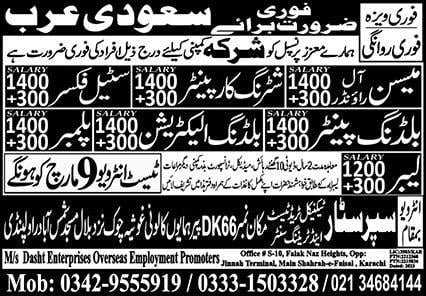 Saudi arabia construction company jobs 2024