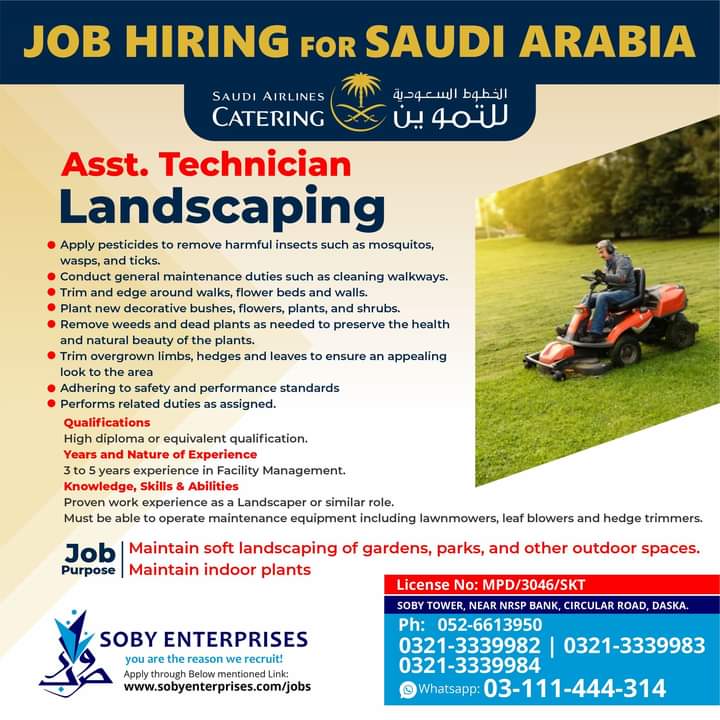 Landscape jobs in saudi arabia 2024