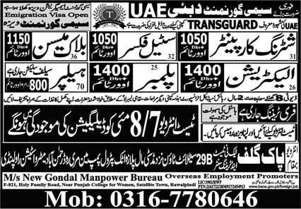 Urgent job vacancies in dubai for freshers 2024