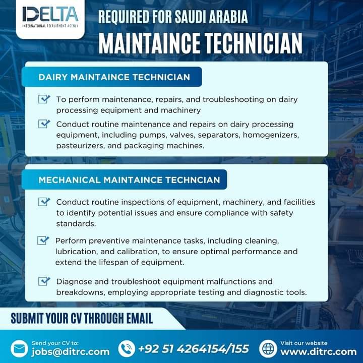 Saudi arabia maintenance technician jobs 2024