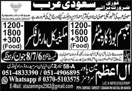 Saudi binladin company vacancy 2024