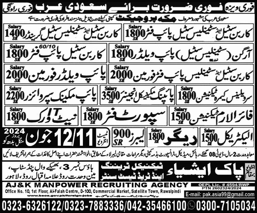 Makkah job vacancy 2024