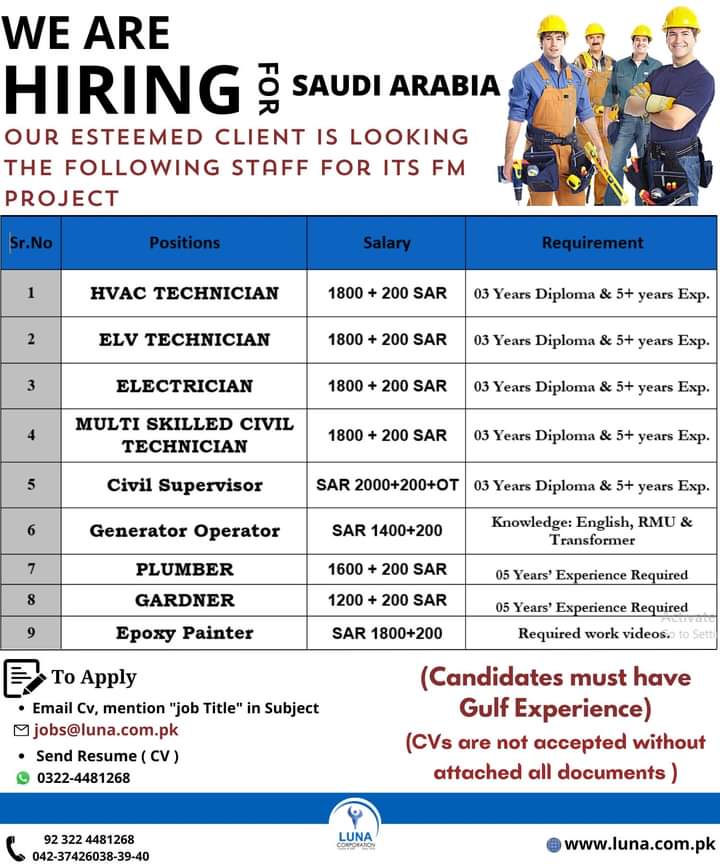 Fm jobs in saudi arabia 2024