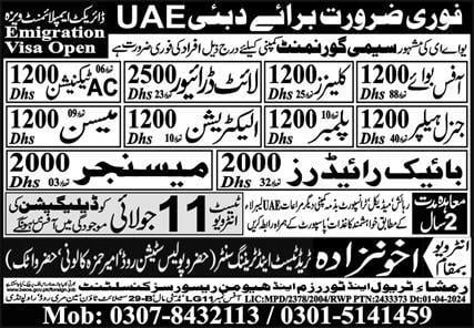 Government company jobs in dubai 2024