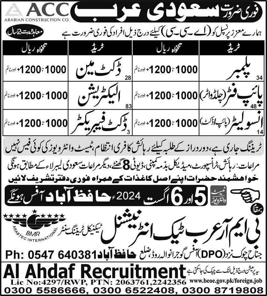 Arabian construction company jobs in saudi arabia riyadh
