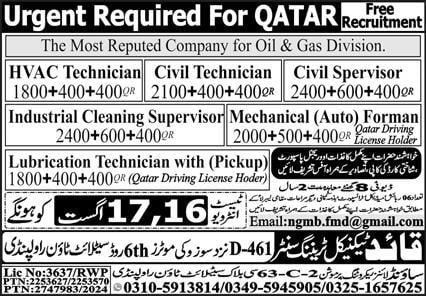 Oil and gas qatar job vacancies 2024