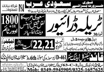 Nabatat contracting company jobs in saudi arabia 2024