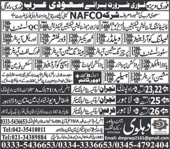 Naffco company jobs in saudi arabia riyadh 2024