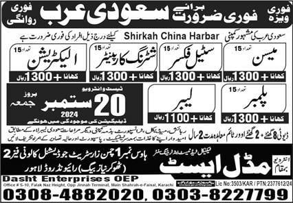 China company jobs in saudi arabia 2024