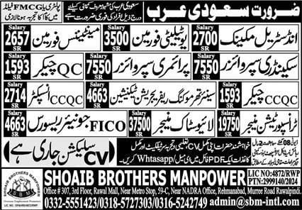 Fmcg company jobs in saudi arabia 2024