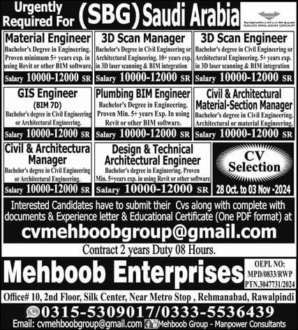 Gis engineer jobs in saudi arabia 2024
