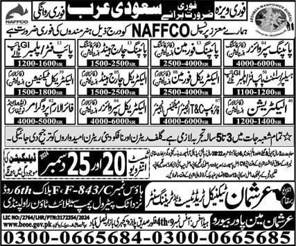 Naffco company job vacancies in saudi arabia 2025