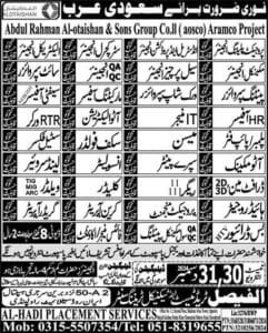 Alotaishan group jobs in saudi arabia 2025