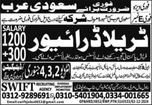 Heavy driver jobs in saudi arabia 2025