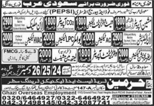 Pepsi cola company jobs in saudi arabia 2025
