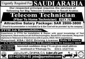 Telecom Technician jobs in saudi arabia 2025