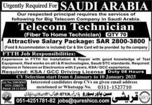 Telecom company job Vacancies in saudi arabia 2025