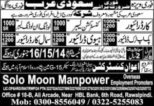 Loading unloading jobs in saudi arabia 2025