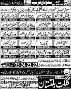 Mechanical job vacancies in Saudi Arabia 2025