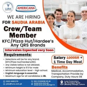 Kfc team members jobs in saudi arabia 2025