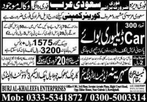 Courier company job vacancies in saudi arabia 2025