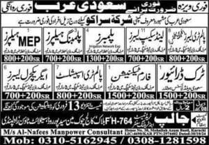 Sraco Company job vacancies in saudi arabia 2025