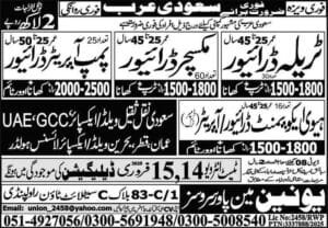 Mixture driver job vacancies in saudi arabia 2025