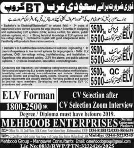 Bt Group job vacancies in saudi arabia 2025