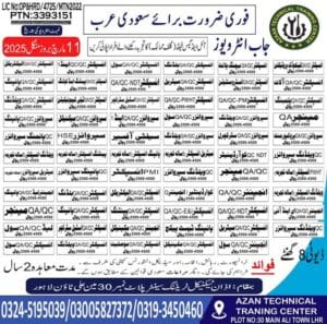 Oil and gas job vacancies in saudi arabia 2025