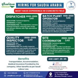 Smasco company saudi arabia job vacancies 2025