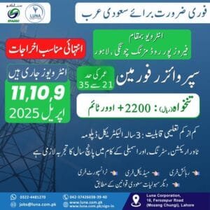 Supervisor company Jobs vacancy in saudi arabia 2025