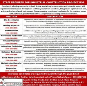 Industrial company jobs in saudi arabia riyadh