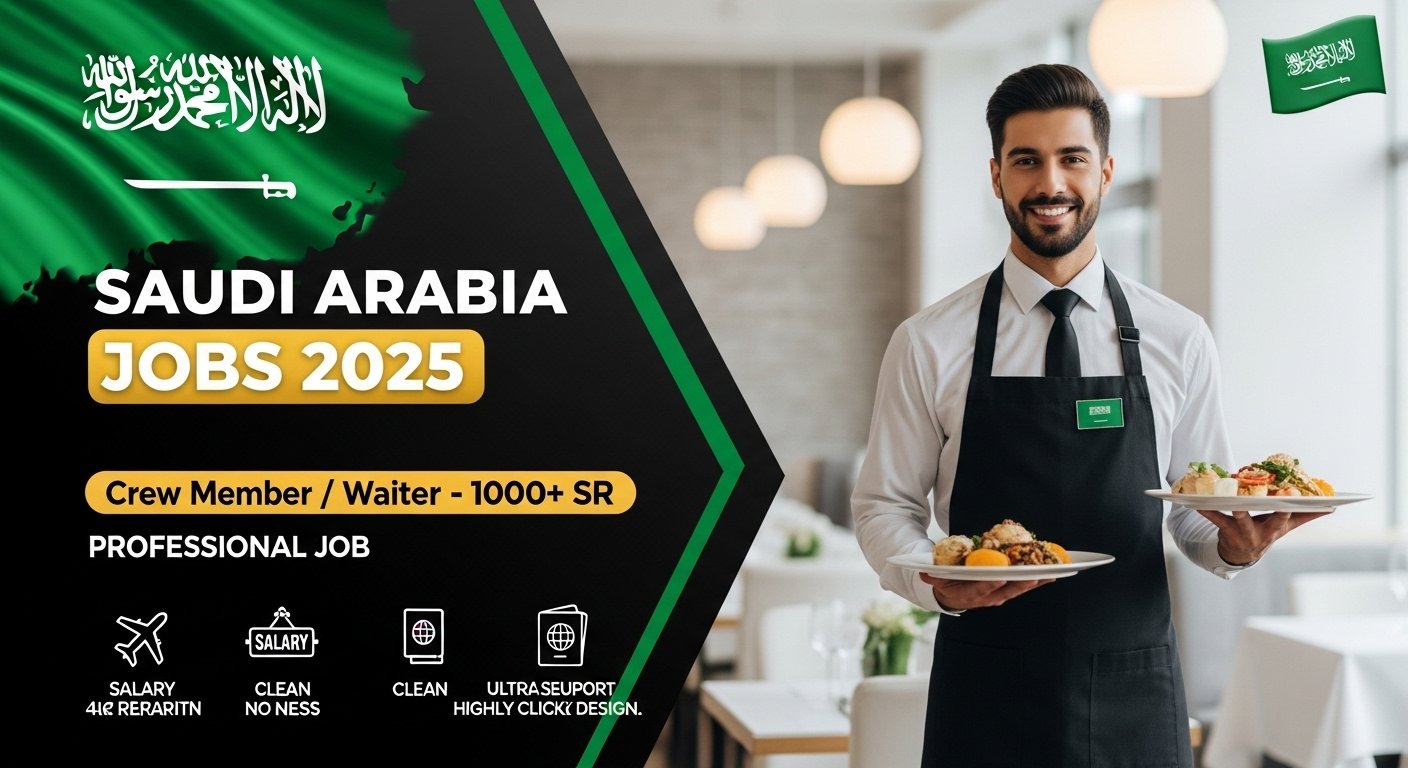 Saudi Arabia Crew Member / Waiter Jobs 2025